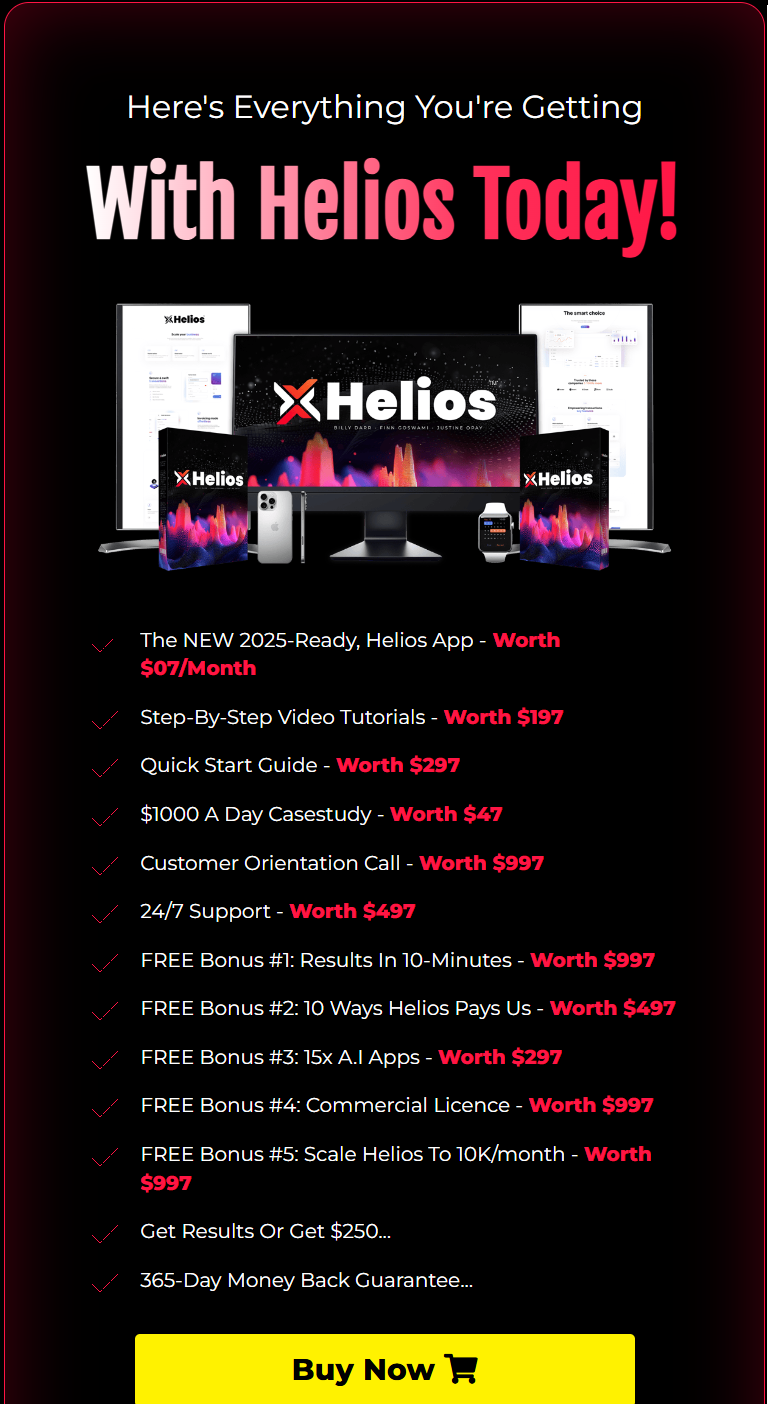 Helios App Price
